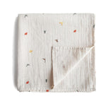 Load image into Gallery viewer, Mushie Organic Muslin Swaddle - Happyness
