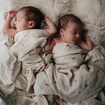 Load image into Gallery viewer, Mushie Organic Muslin Swaddle - Happyness
